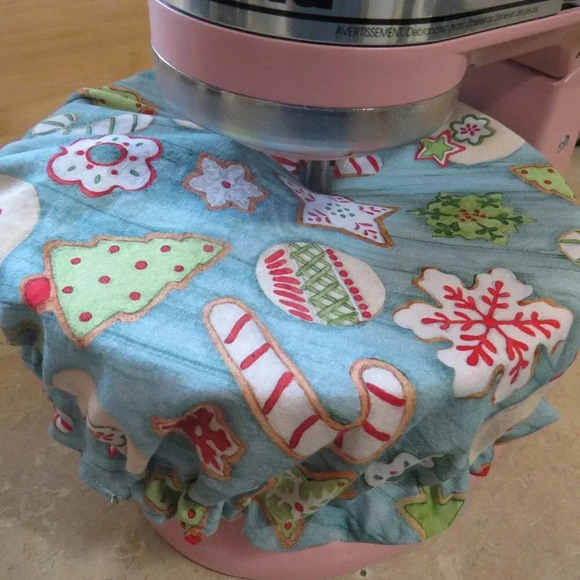 Reversible Christmas Bowl Covers, Set of 3,  Kitchenaid Bowl Cover - Picture 2 of 6
